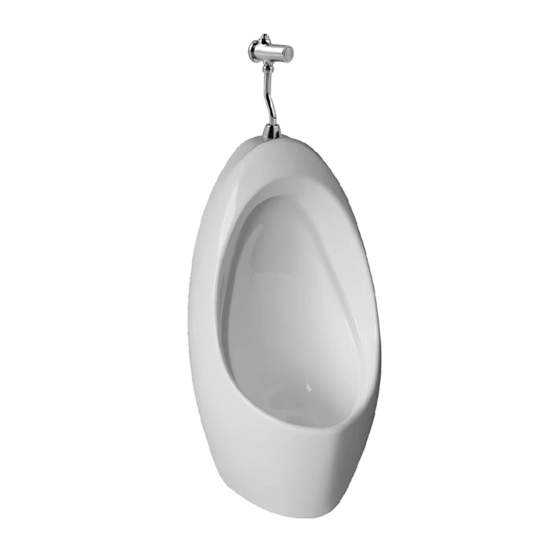 Hand Press Flusher Ceramic Sanitary Ware White Bathroom Wc Toilet Sink Urinal P-Trap Wall Hung Urinal for Men Urinals