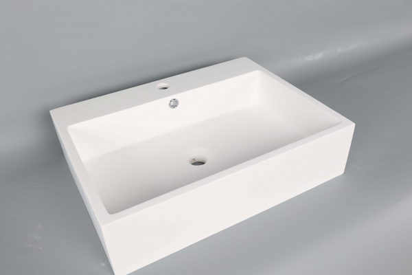 Sanitary Ware Acrylic Solid Surface Wash Hand Basin White Artificial Countertop for Bathroom