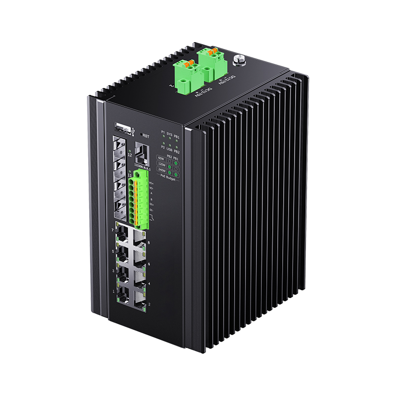 Managed Industrial Boost PoE Switch