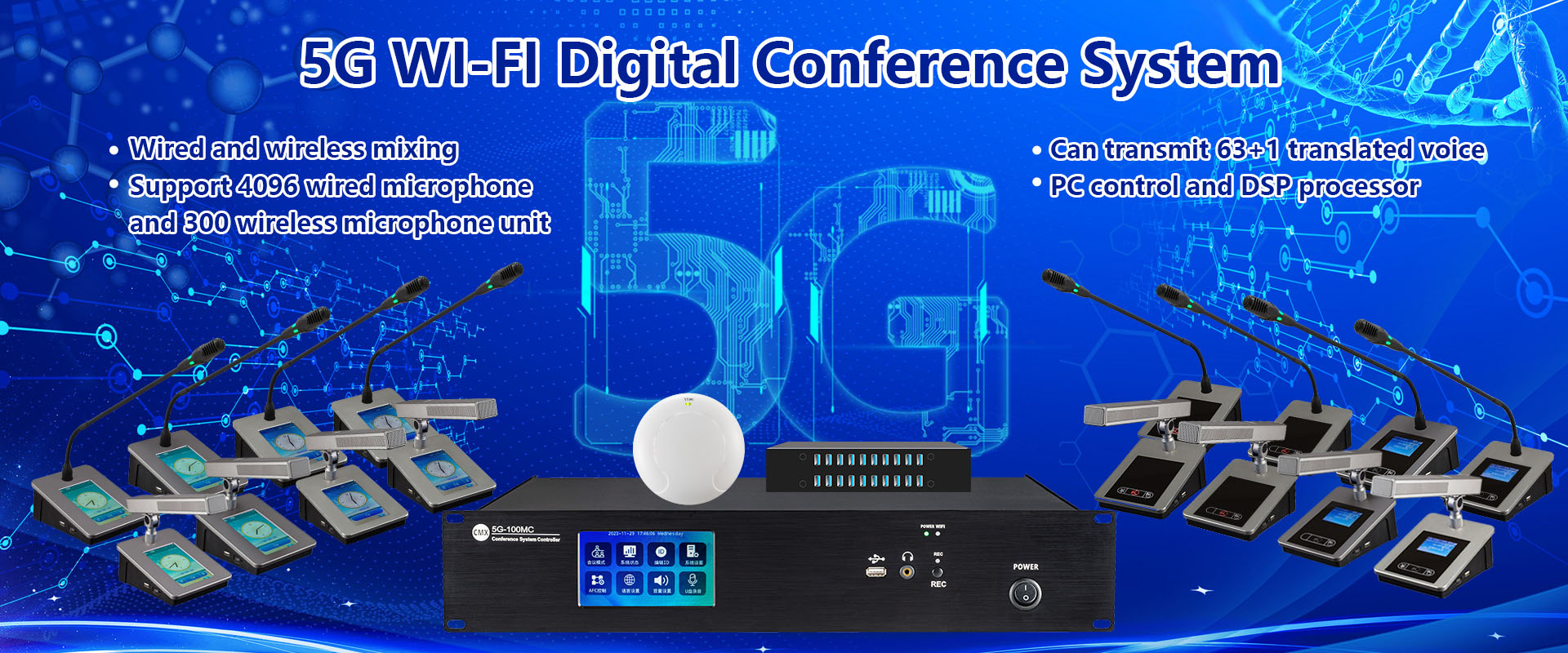 5G Wi-Fi Conference System for Conferencing Solutions CMX AUDIO