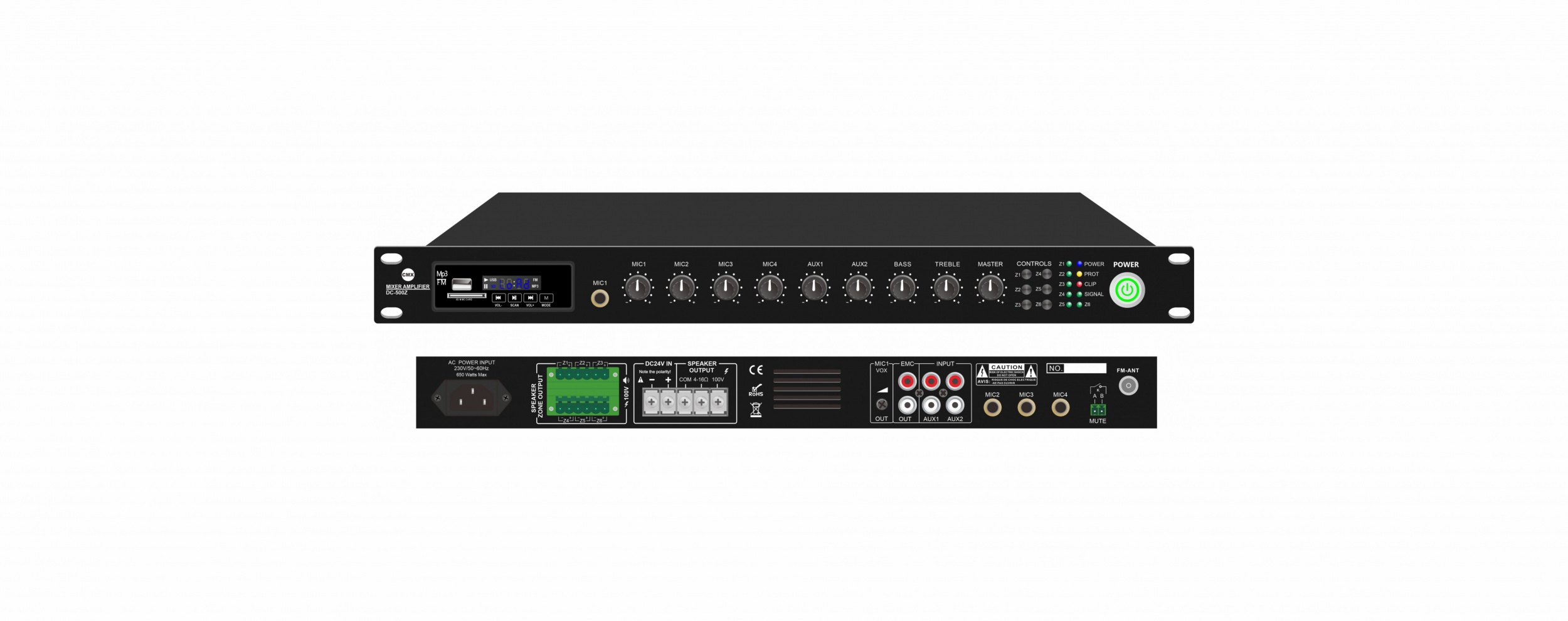 6 Zone 1U,DC-500Z multi- function integrated amplifier 