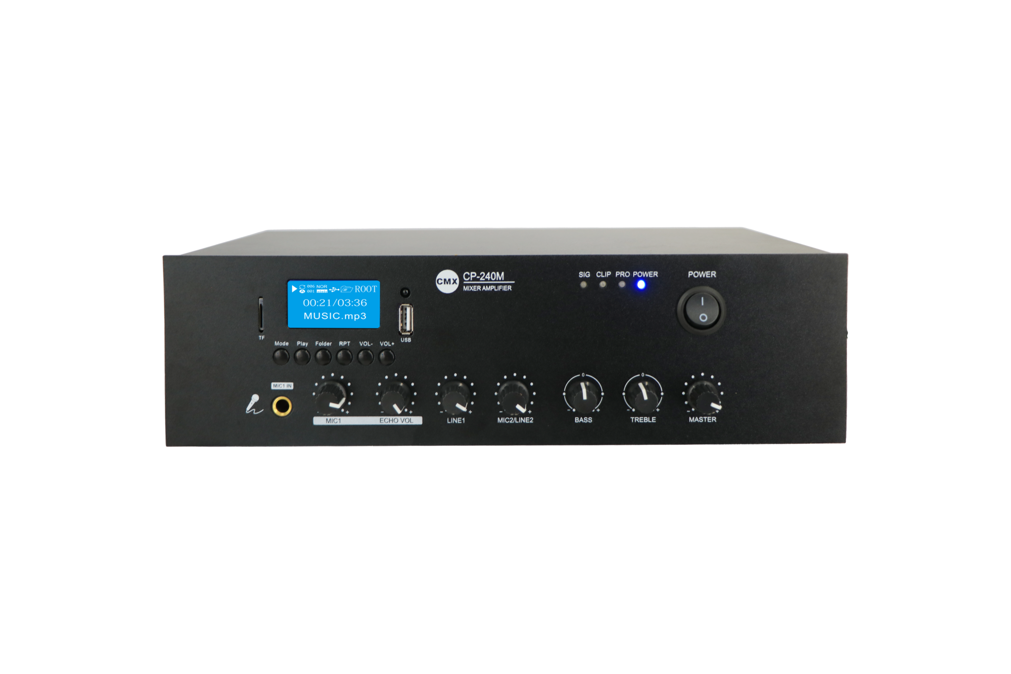 Tabletop Mixer Amplifier with USB/SD/FM/Bluetooth/Echo CP-120M/CP-240M/CP-350M/CP-500M
