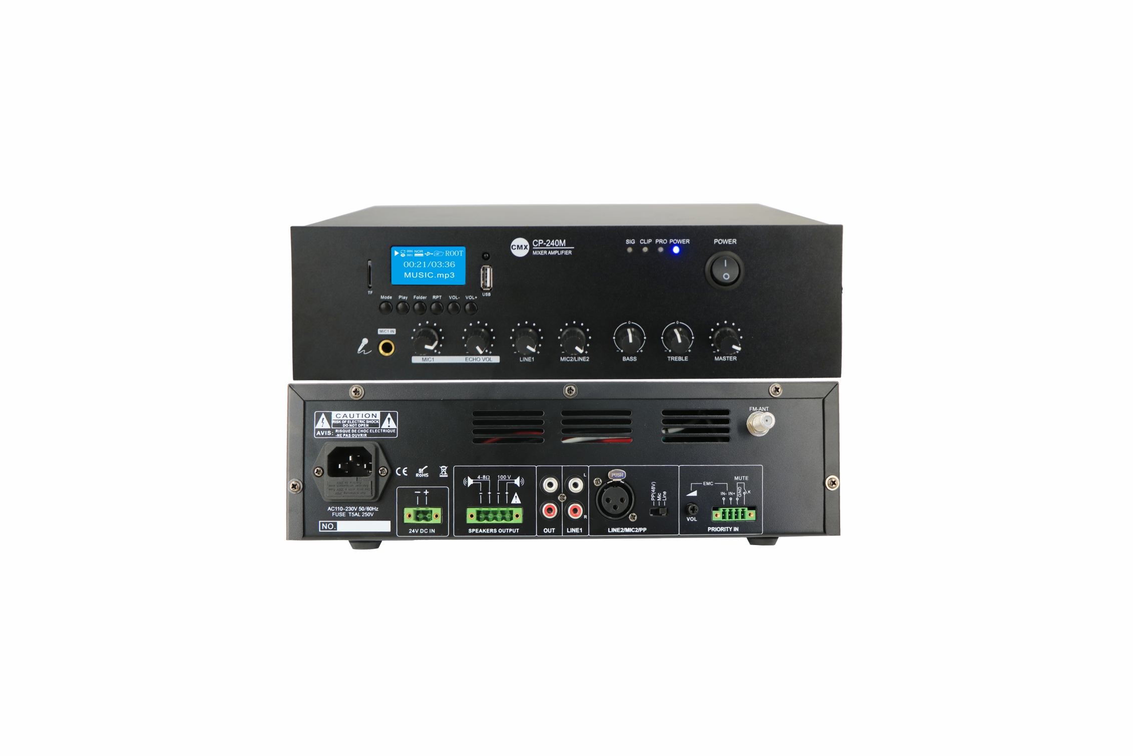 240W  Compact  mini size  public  address  amplifier