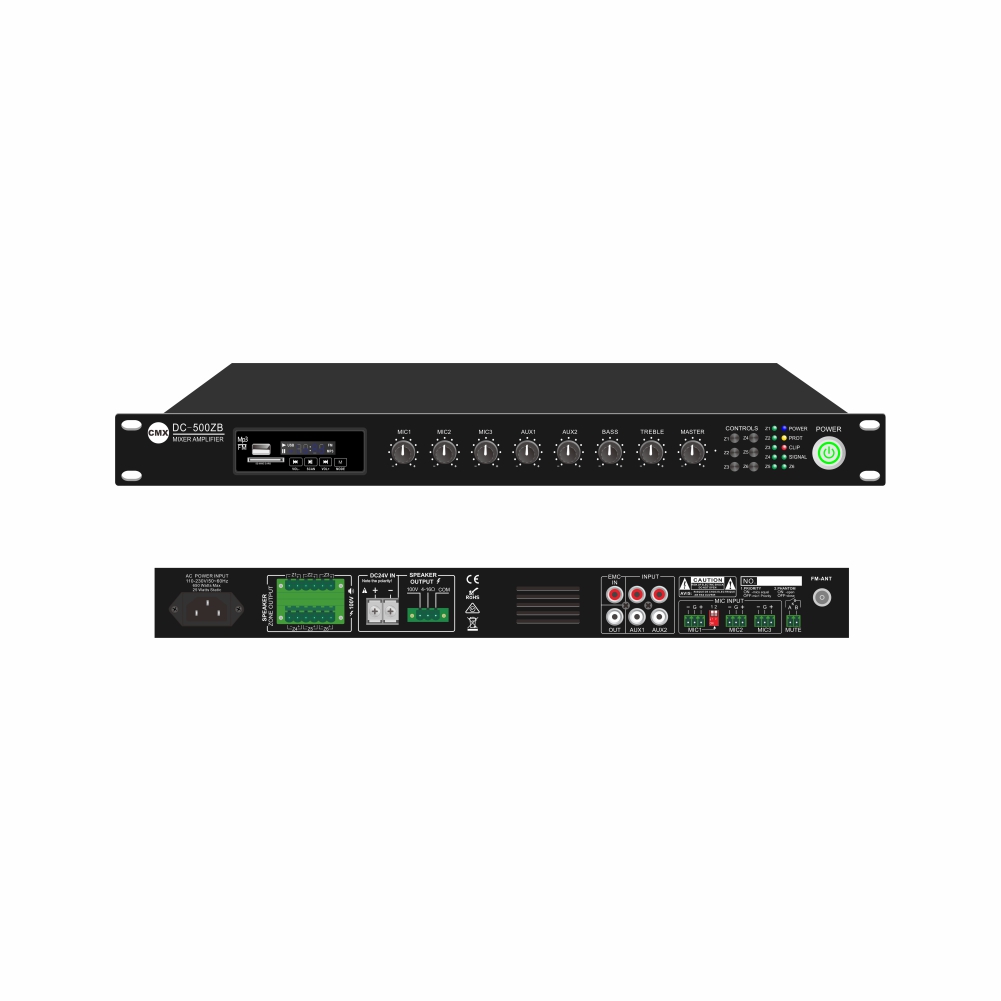 6 Zone Mixer Amplifier with USB/SD/FM/Bluetooth DC-120ZB/DC-240ZB/DC-350ZB/DC-500ZB