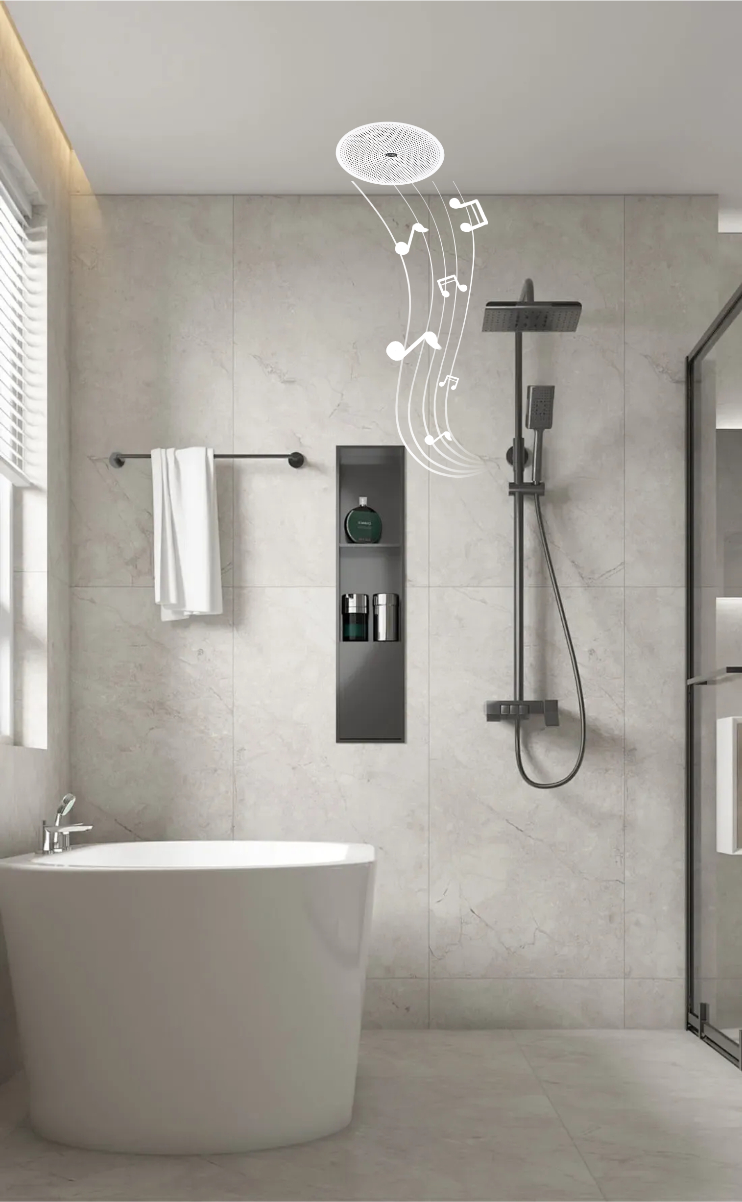 Enjoy Music in Bathroom! CMX Waterproof Ceiling Speaker