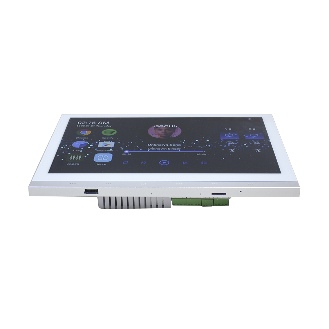 A10 8-CH Bluetooth Wall Amplifier with Android 8x25W Wi Fi Music Amplifier with SD/Bluetooth/AUX/AirPlay/DLNA/Line Input/10 Inch Touch Screen Wi Fi Streaming Amplifier