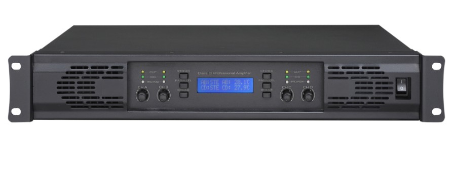 Digital Quad Power Amplifier  D46 D48 D410 D412 600W to 1200W by Two Channels