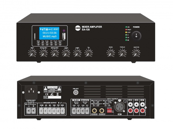 Mixer Amplifier with USB/SD/FM/Blue Tooth EA-30/EA-60/EA-120