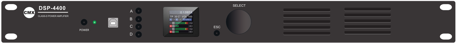 4-Channel Amplifiers with DSP Processor  DST-4400 DST-4300 DST-4200