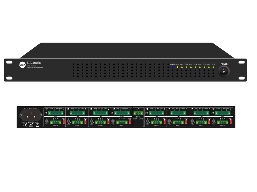 Eight Channel Power Amplifier DA-8050
