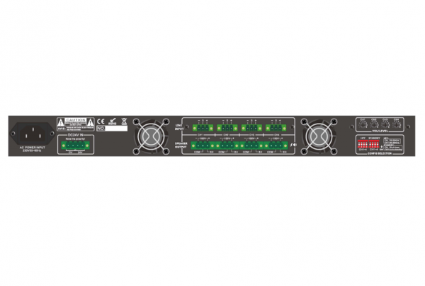 Four Channel Class-D Power Amplifier DA-4060, DA-4120, DA-4240, DA-4350, DA-4500