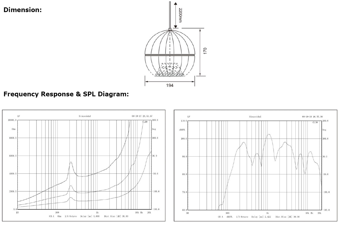 PSK-10C Pendant Speaker 10W 5W 100V 70V