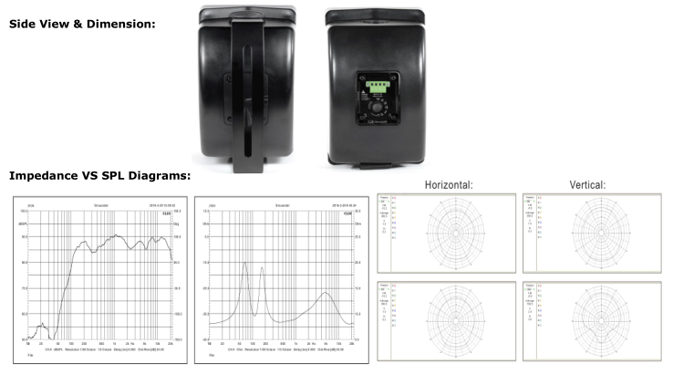 WSK-440P 40W 2-Way Outdoor Wall Mount Loudspeaker 100V & 8 Ohm