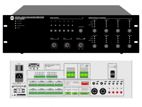 EN54-16 8 Zone Voice Alarm Router EVAC-8500RT