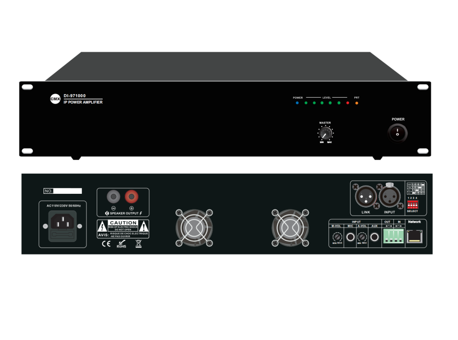 DI-97850 DI-971000 DI-971500 DI-972000 High Wattage IP Network Amplifier