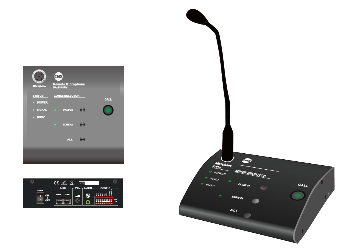 PA-2120MX PA-2240MX PA-2350MX PA-2500MX 2 Zone Mixer Amplifier with USB/SD/FM/Bluetooth 