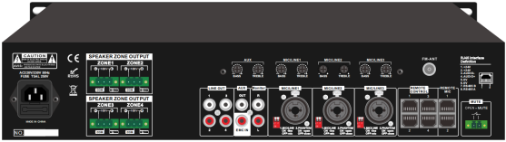 PA-4120MX PA-4240MX PA-4350MX PA-4500MX 4 Zone Mixer Amplifier with USB/SD/FM/Bluetooth  
