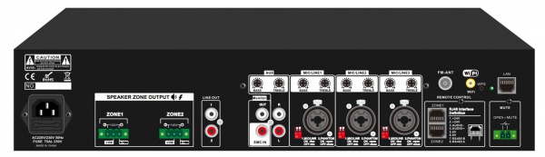 Wi-Fi Internet Streaming 2 Zone Matrix Mixer Amplifier with USB/SD/FM/Bluetooth PA-2120MW/PA-2240MW/PA-2350MW/PA-2500MW