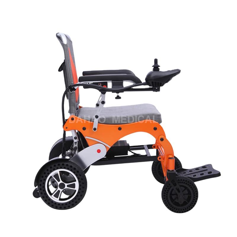 Lightweight aluminum folding airport assisted electric wheelchair