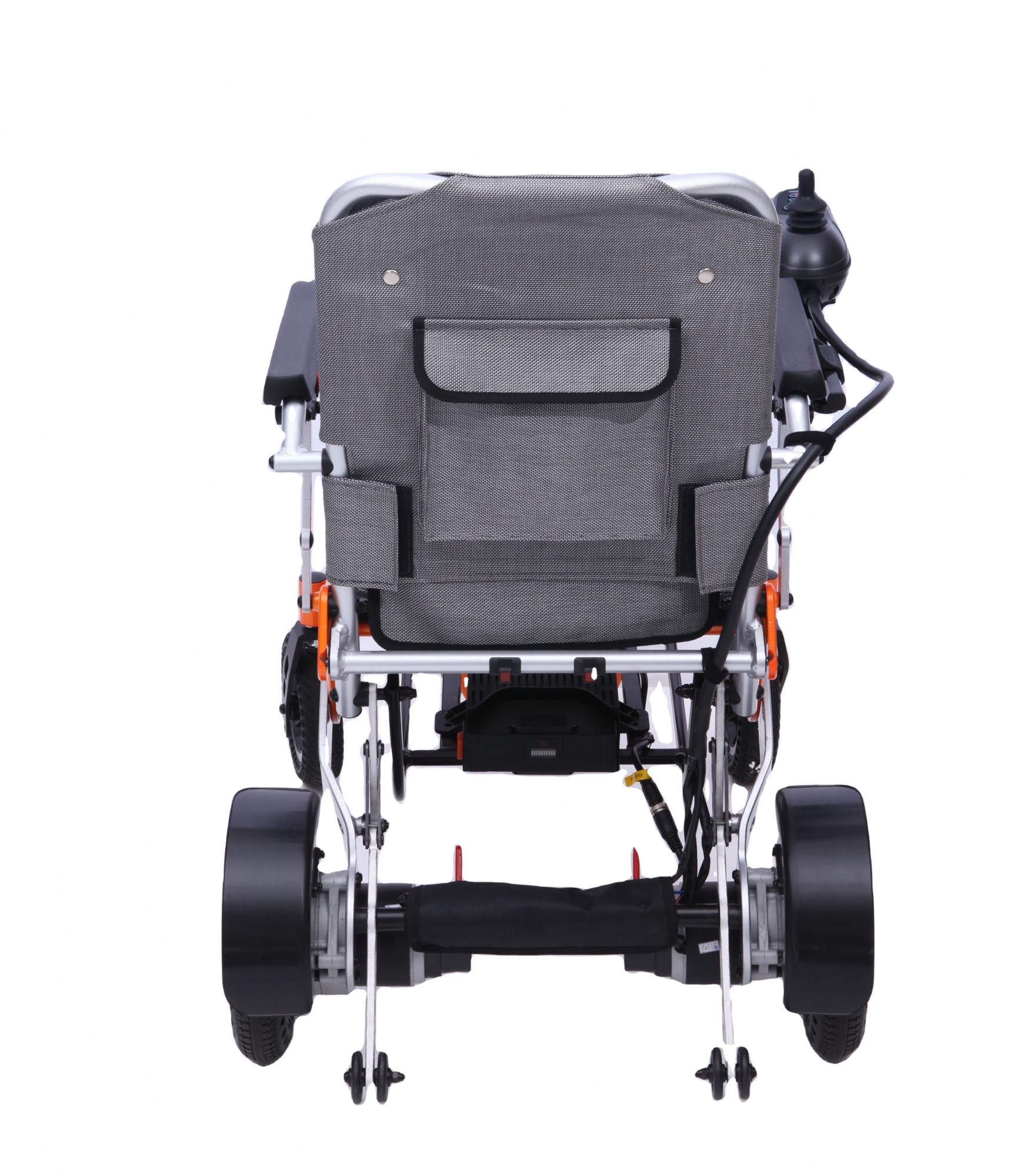 Lightweight aluminum folding airport assisted electric wheelchair