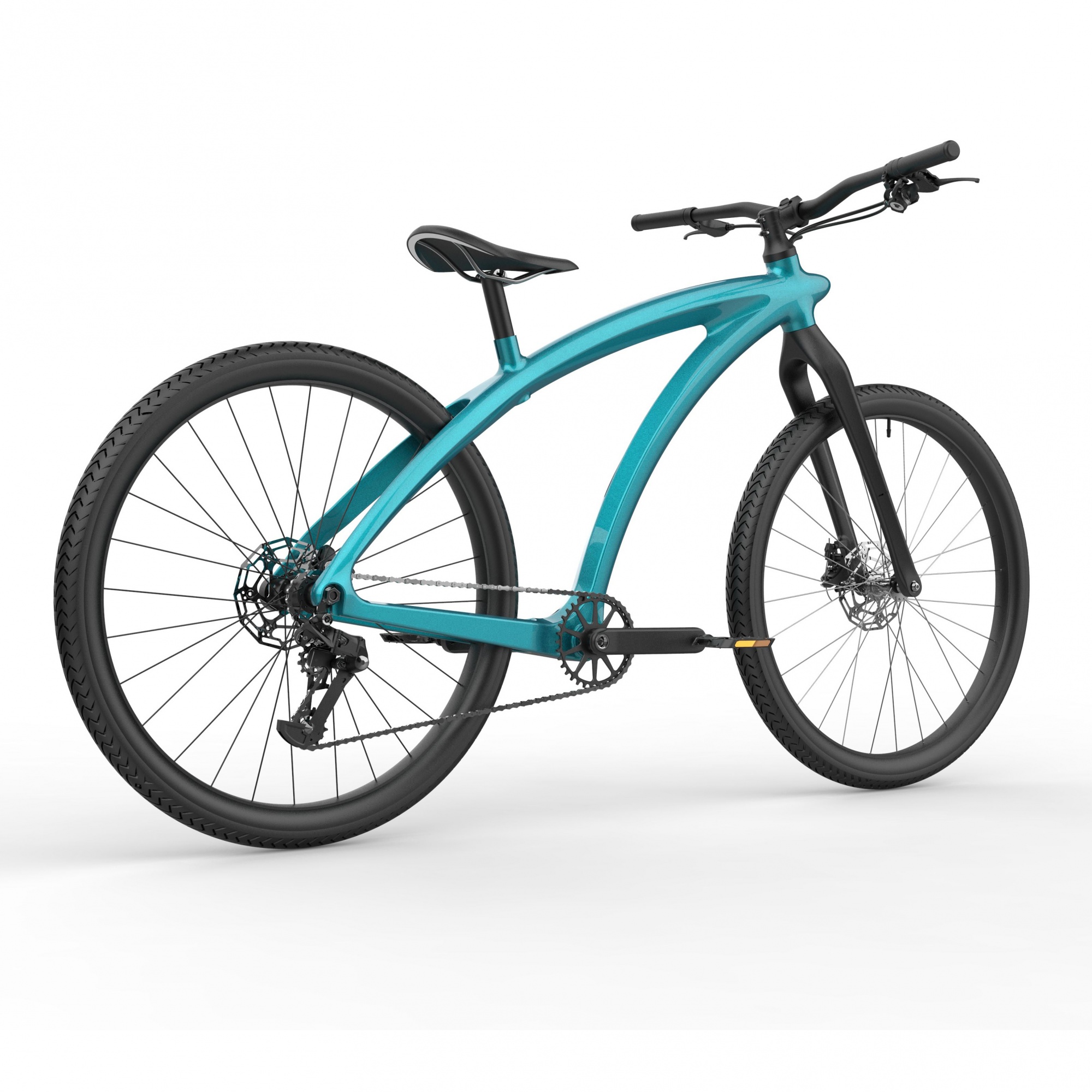 A5- High gloss T800 carbon fiber patented streamlined frame mountain bike