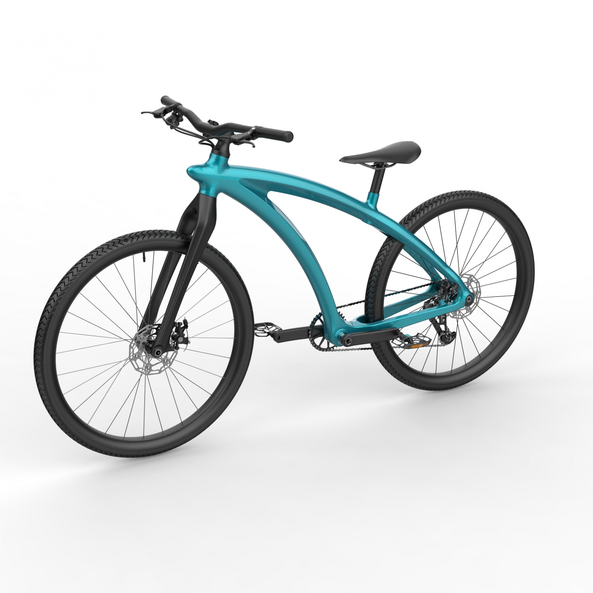 A5- High gloss T800 carbon fiber patented streamlined frame mountain bike