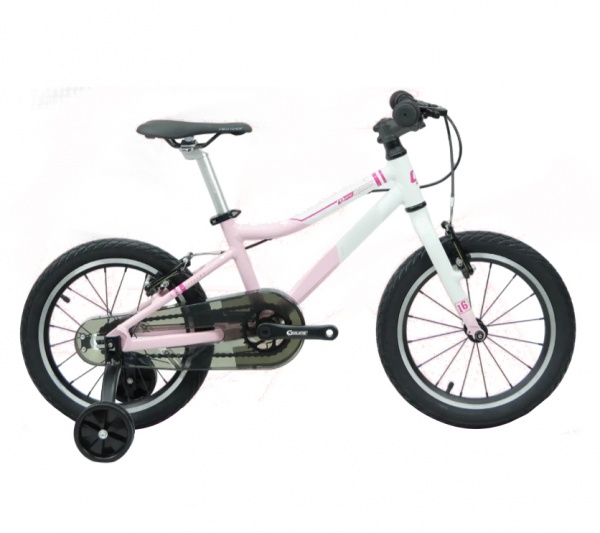 Self-balancing child bike with 16-inch wheels