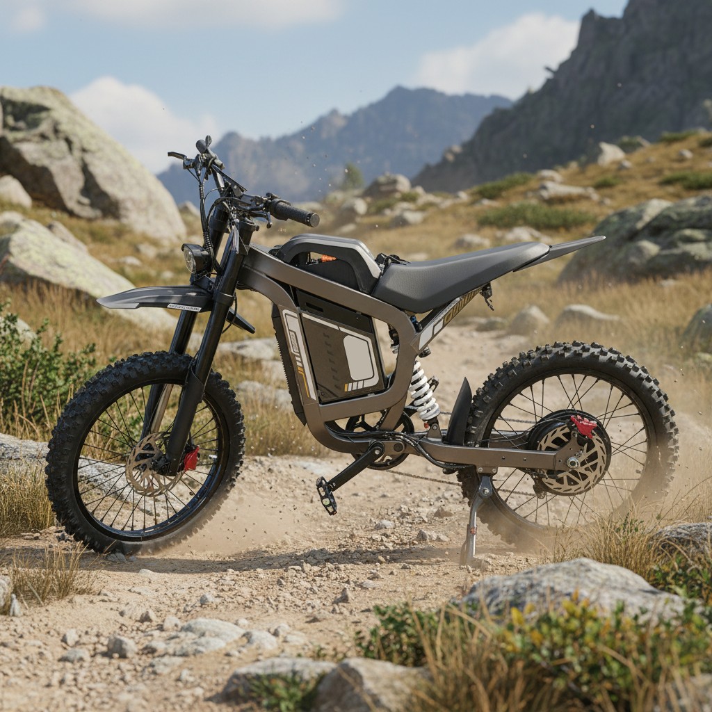 High-speed adult electric off-road motorcycle, full suspension off-road electric bicycle