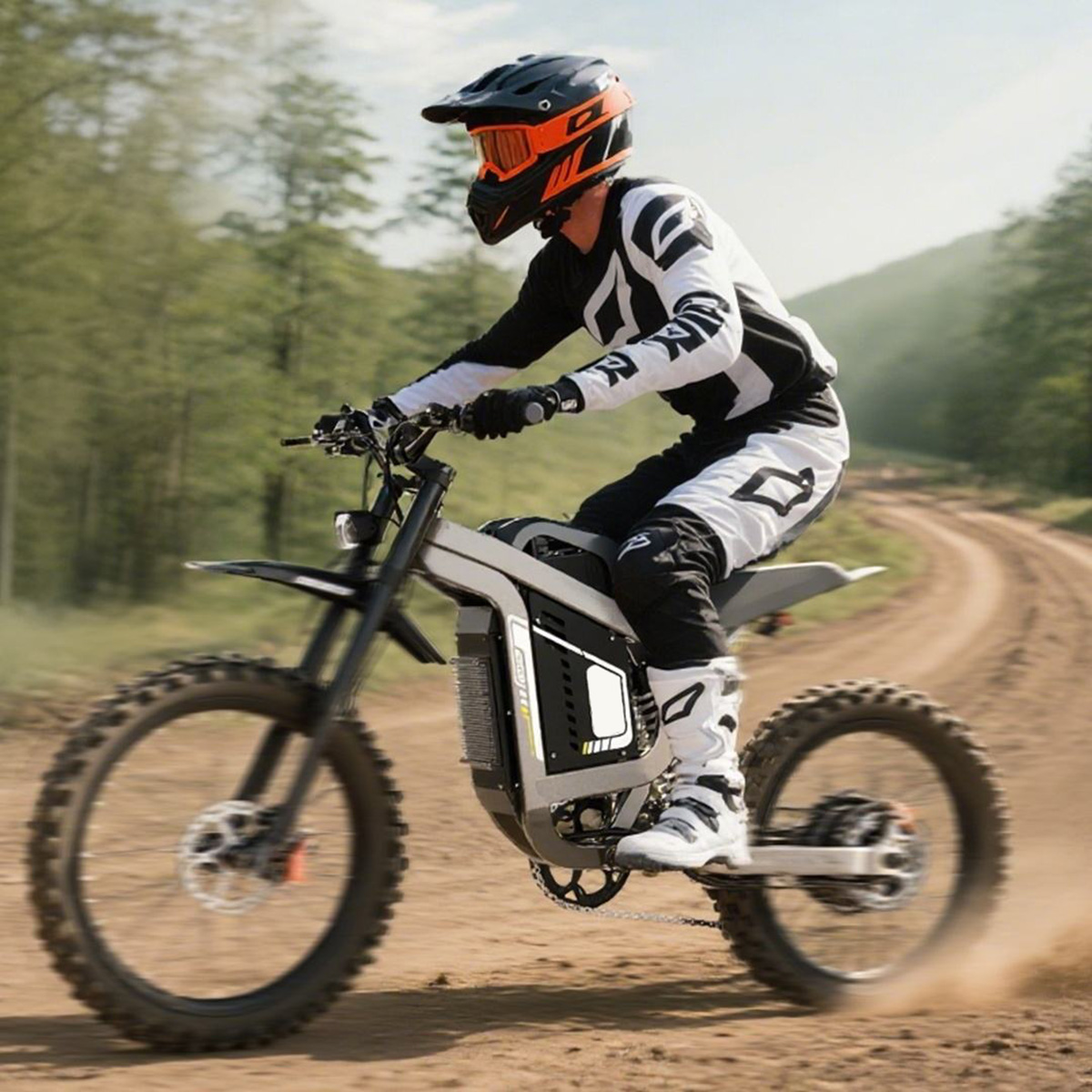 High-speed adult electric off-road motorcycle, full suspension off-road electric bicycle