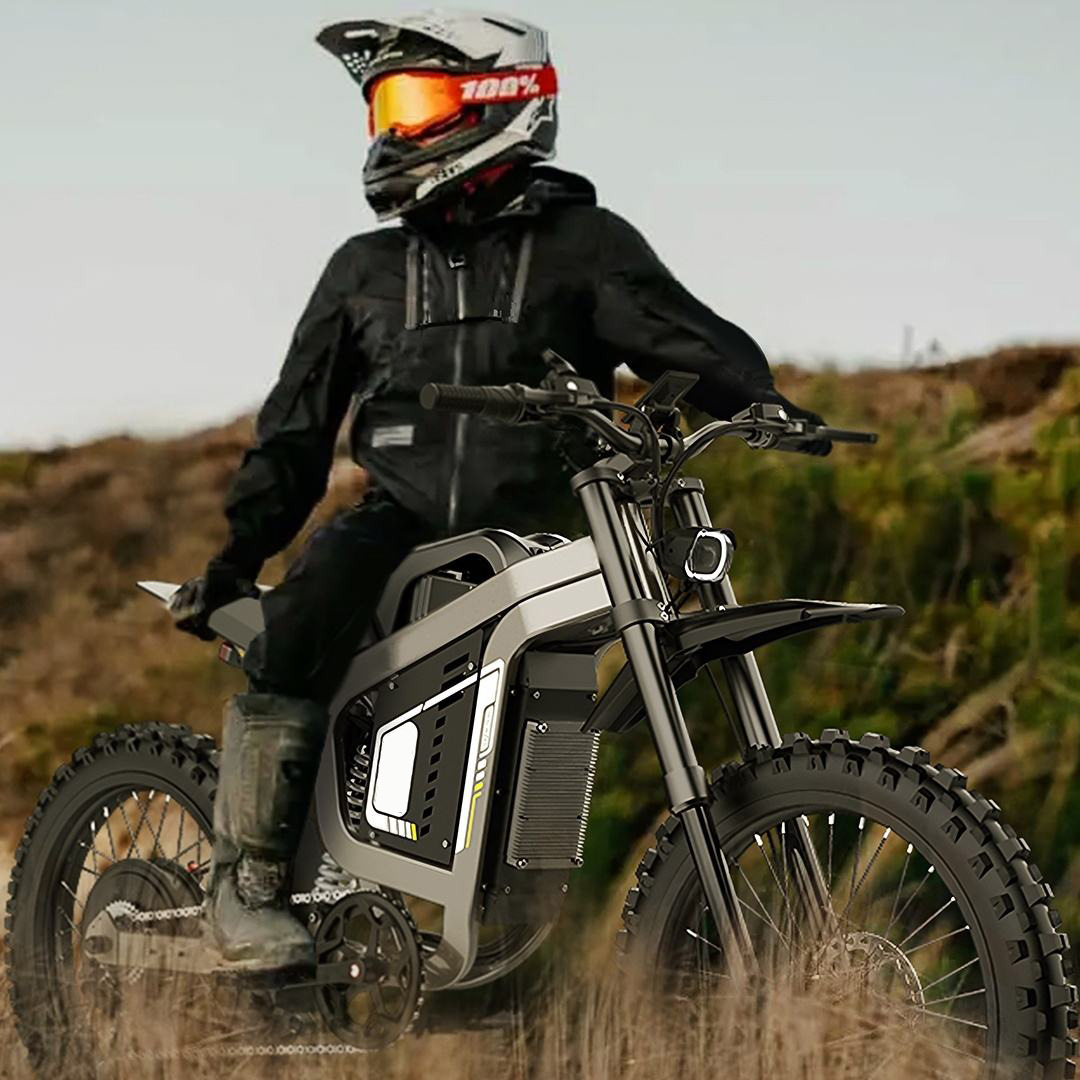 High-speed adult electric off-road motorcycle, full suspension off-road electric bicycle