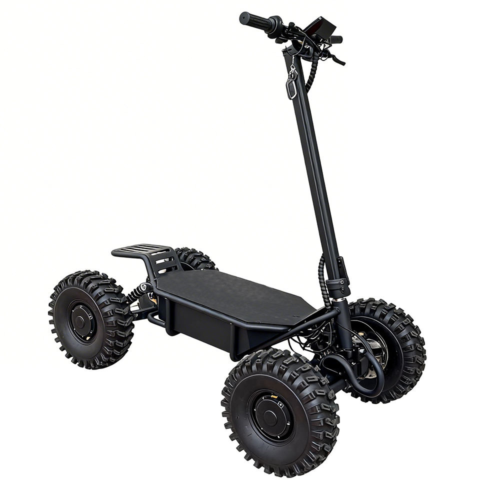 Powerful 4WD Electric Scooter for Adults 15 Inch Off-Road Tires 60V 58AH Long Range Hunting Patrol