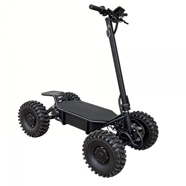 Powerful 4WD Electric Scooter for Adults 15 Inch Off-Road Tires 60V 58AH Long Range Hunting Patrol