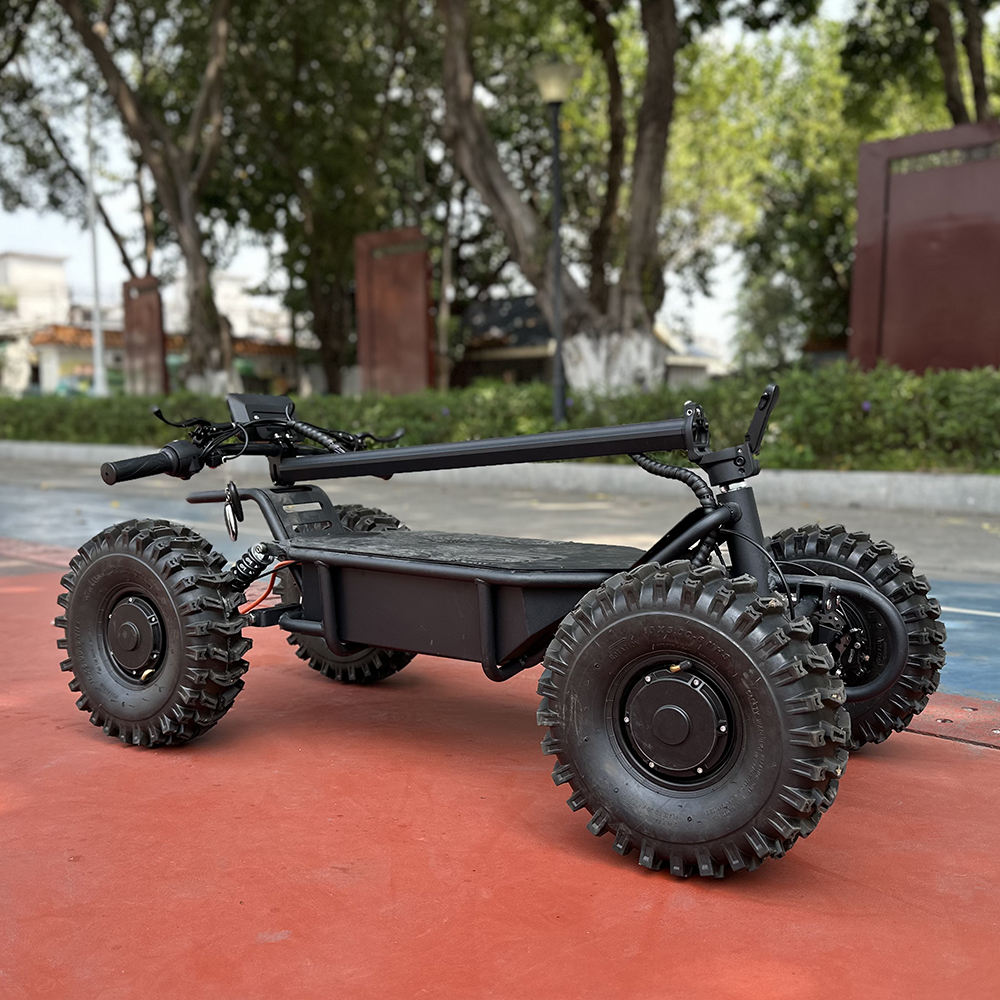 Powerful 4WD Electric Scooter for Adults 15 Inch Off-Road Tires 60V 58AH Long Range Hunting Patrol