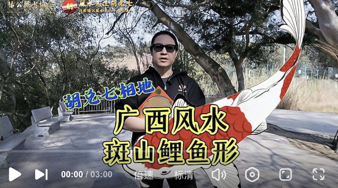 （VPN后观看）广西神奇大地“鲤鱼形”，一门三进士，胡兑七广西现场解说