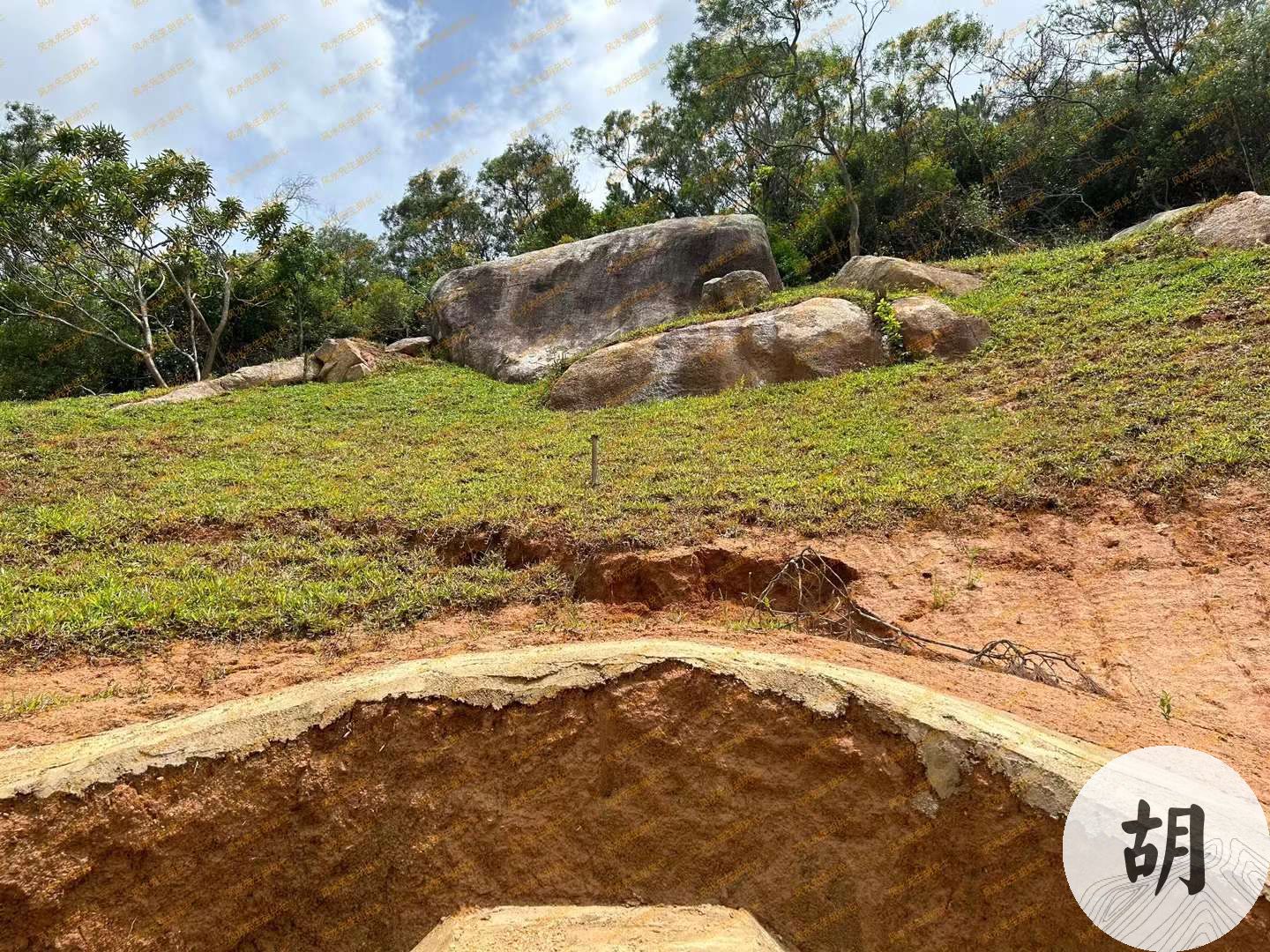 今日在潮汕工作圆满结束，福地是去年我来点穴的，喝形佛肚形，今日现场放测了土地位置