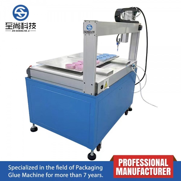 Double-Station Three-axis Cold Adhesive Glue Dispensing Machine for Folding Box Production Assembly