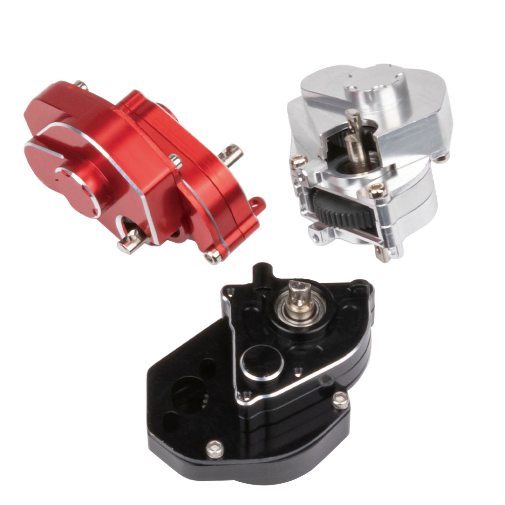 SCX24 CNC Aluminium Transmission Gearbox for 1/24 RC Crawler Car Deadbolt Gladiator Bronco AXI Parts