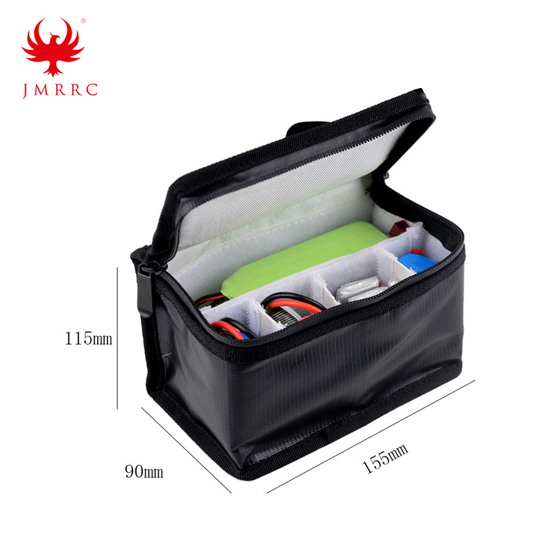 Lipo Battery Portable Fireproof Safety Bag Lipo Explosion Proof Fire Resistant Charging Sack Battery