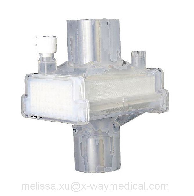 Pleated 72mm Width 46mm length 46mm HEPA Bacterial Filter, High efficiency particulate air Viral Filter with glass fiber paper for anesthesia breathing machine respirator tubing