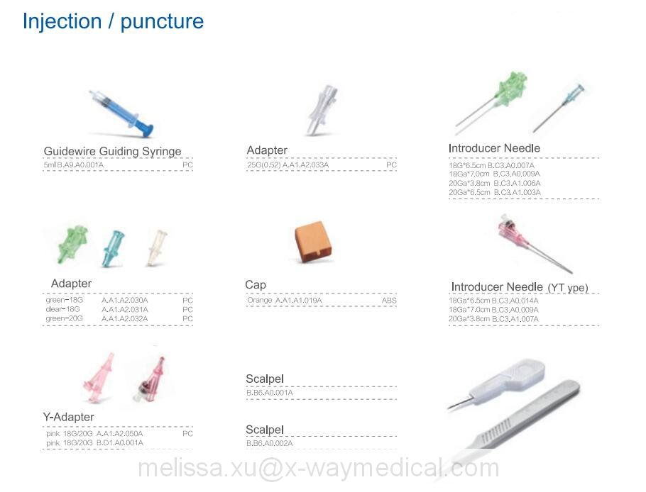 Cardiovascular Interventional surgery accessories check valve, high pressuremale female luer lock connector adapter, guide wire protection tube dispenser,N Y tube connector scalpe positive needle free connector