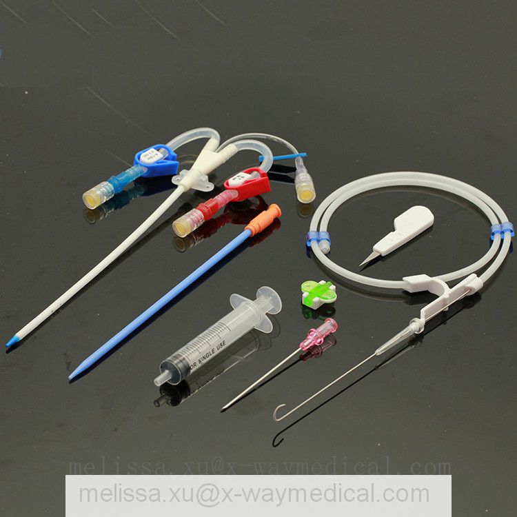 Vascular access Hemodialysis catheterization kits, Venovenous IHD HD hematodialysis dialysis catheter dilator set hemodiafiltration tube