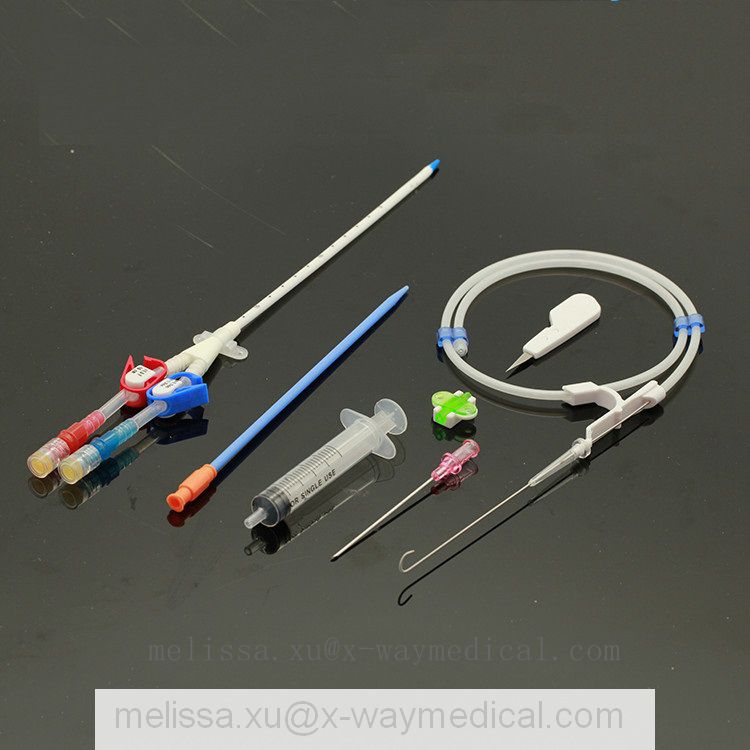 Vascular access Hemodialysis catheterization kits, Venovenous IHD HD hematodialysis dialysis catheter dilator set hemodiafiltration tube
