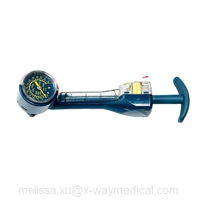 26ATM 20cc High pressure inflation deflation device, balloon catheter dilatation air pump with push pull safe lock
