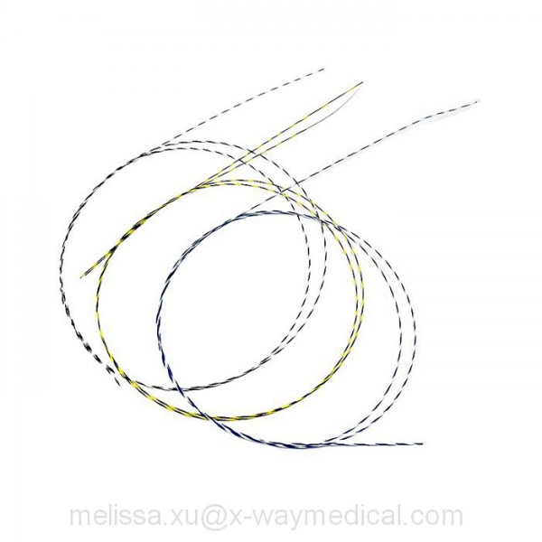 450cm Endoscopic retrograde cholangiopancreatography ERCP guidewires, PTFE Nitinol X-RAY opaque zebra guide wire