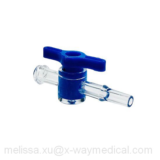 Female luer lock connector to OD 4.0mm ID 2.45mm One way stopcock, 2-Way stopcocks adapter valve OFF handle