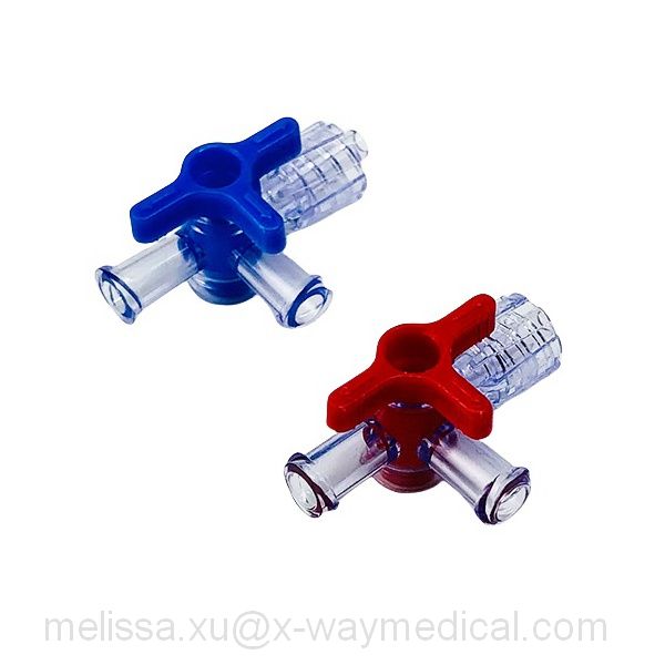 45psi 3atm 2-way stopcock with 2 female 1 male rotatary luer lock connector, 3-way stop cocks