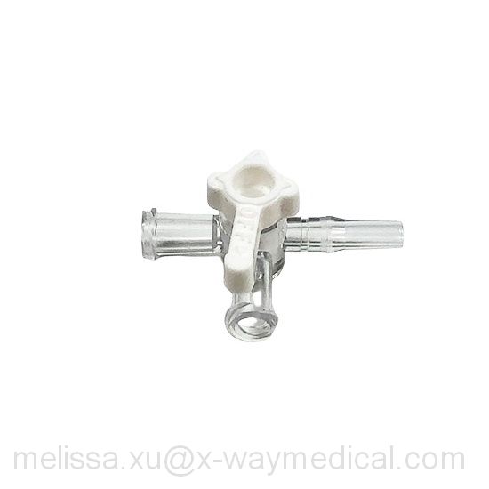 2 female luer locks stopcock with OD 4.2mm ID 2.58mm tubing port OFF handle, two way 3-way adapter stop cock