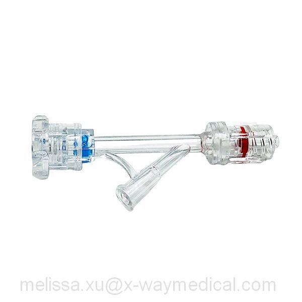 7Fr 9Fr Standard type hemostatic valves with male luer lock connector, Y hemostasis device adapter 80348