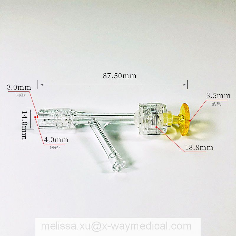 0Fr – 9Fr Goldman Hemostasis valves Y connector, Rotating male female luer lock sideport 0.118 inch