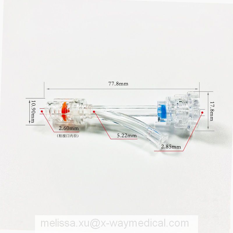 7F 9F Rotatable screw-up hemostasis Y valve set, blood bleeding stopper cock Y connectors kit 20G needle 0.014 Torque device